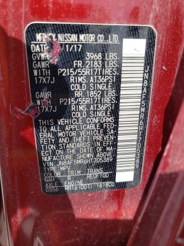 2017 NISSAN JUKE S JN8AF5MR6HT705389