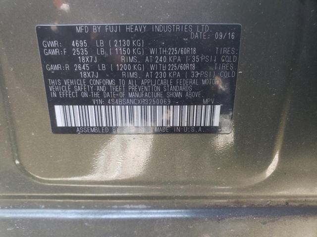 2017 SUBARU OUTBACK 2. 4S4BSANCXH3250069