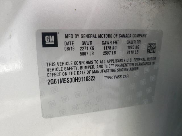 2017 CADILLAC XTS LUXURY 2G61M5S30H9110323