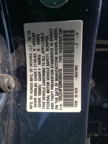 2021 HONDA INSIGHT EX 19XZE4F55ME005470