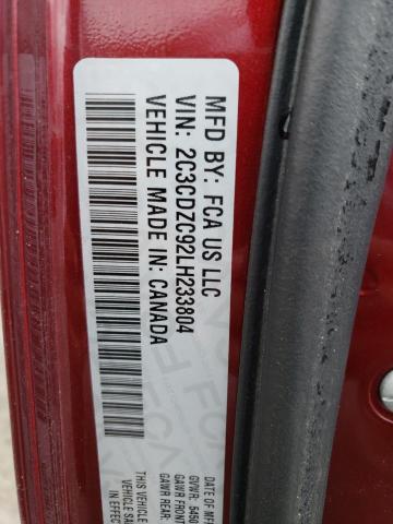 2020 DODGE CHALLENGER 2C3CDZC92LH233804