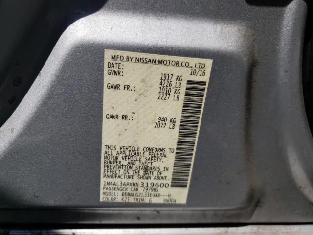 2017 NISSAN ALTIMA 2.5 1N4AL3APXHN319600