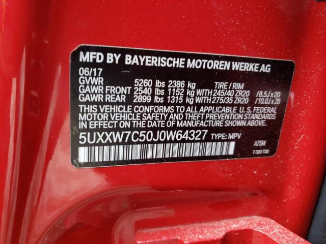 2018 BMW X4 XDRIVEM 5UXXW7C50J0W64327