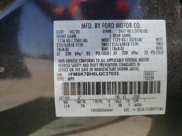 2020 FORD EXPLORER 4 1FMSK7BH6LGC37033