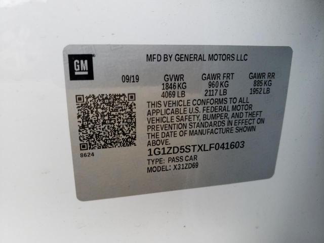 2020 CHEVROLET MALIBU LT 1G1ZD5STXLF041603