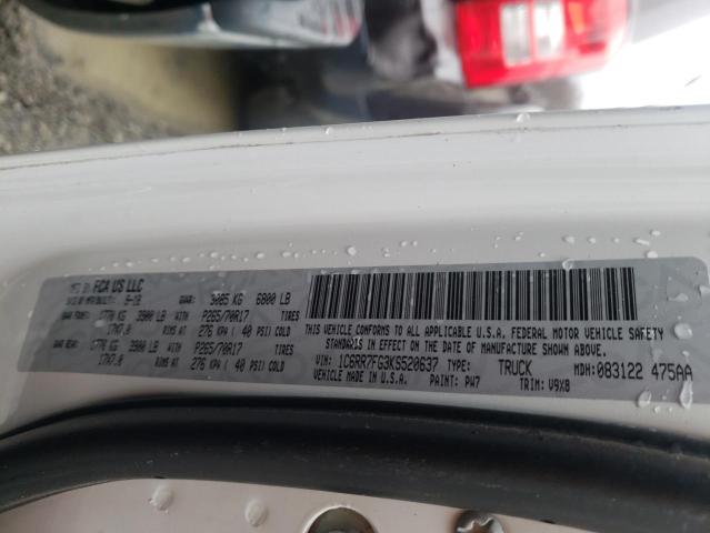 2019 RAM 1500 CLASS 1C6RR7FG3KS520637