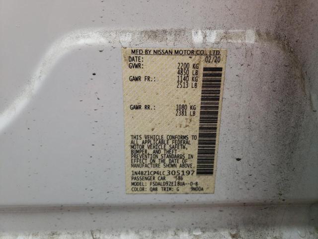 2020 NISSAN LEAF SV PL 1N4BZ1CP4LC305197