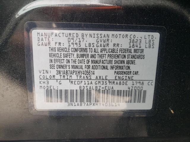 3N1AB7APXHY405614 Nissan SENTRA S