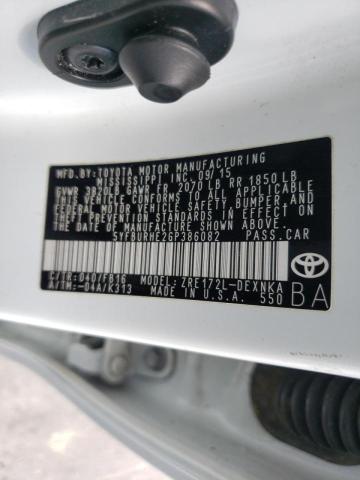 2016 TOYOTA COROLLA L 5YFBURHE2GP386082
