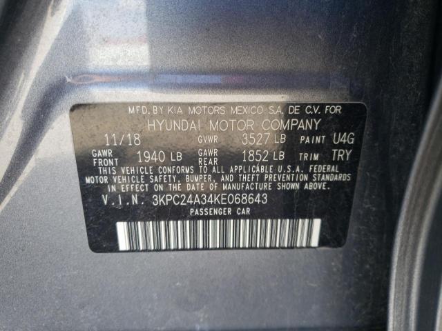 2019 HYUNDAI ACCENT SE 3KPC24A34KE068643