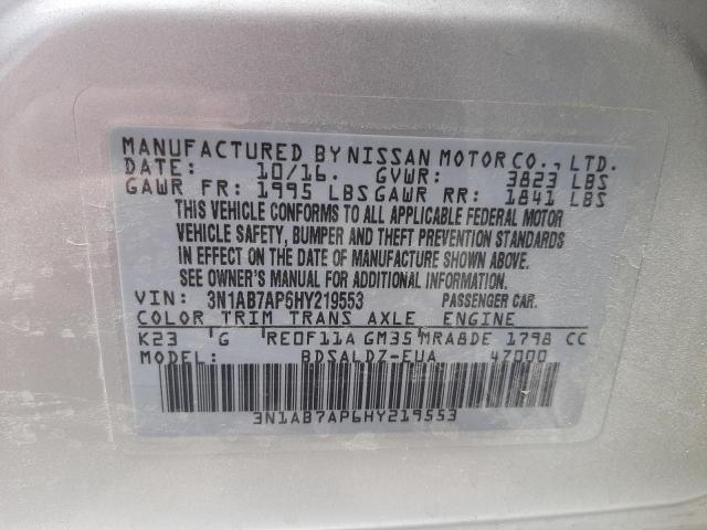 2017 NISSAN SENTRA S 3N1AB7AP6HY219553