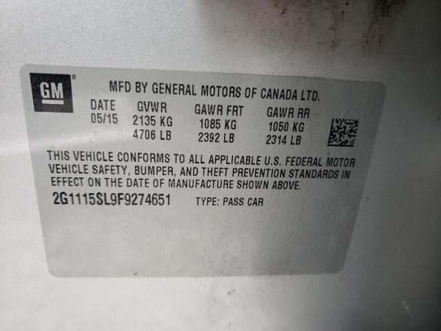 2015 CHEVROLET IMPALA LT 2G1115SL9F9274651