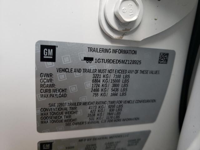 2021 GMC SIERRA K15 1GTU9DED5MZ128925
