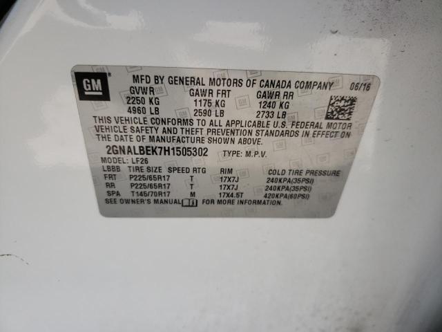 2017 CHEVROLET EQUINOX LS 2GNALBEK7H1505302