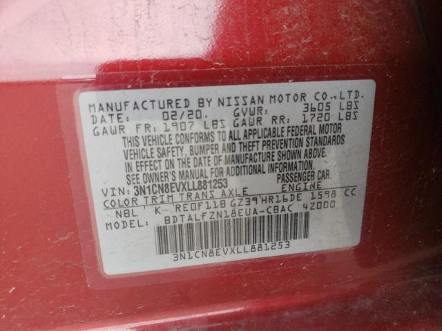 2020 NISSAN VERSA SV 3N1CN8EVXLL881253