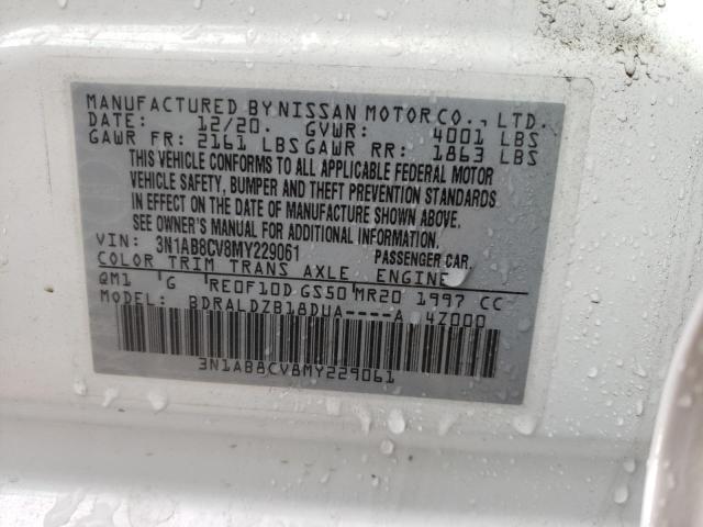 2021 NISSAN SENTRA SV 3N1AB8CV8MY229061