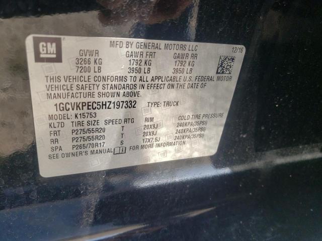 2017 CHEVROLET SILVERADO 1GCVKPEC5HZ197332