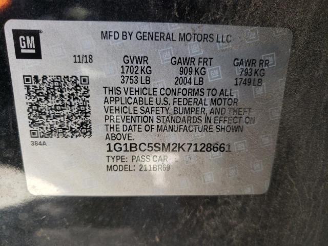 2019 CHEVROLET CRUZE LS 1G1BC5SM2K7128661