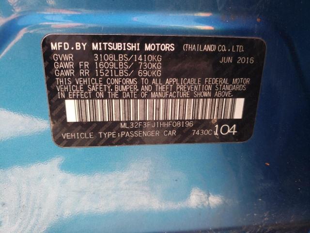 2017 MITSUBISHI MIRAGE G4 ML32F3FJ1HHF08196
