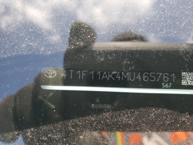 2021 TOYOTA CAMRY XLE 4T1F11AK4MU465761