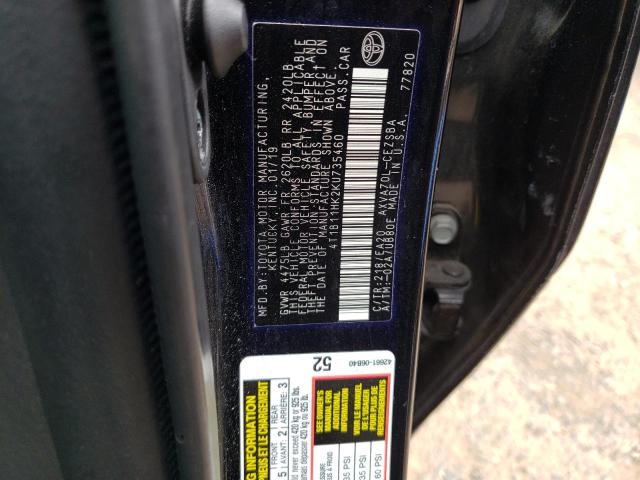 2019 TOYOTA CAMRY L/LE 4T1B11HK2KU735460