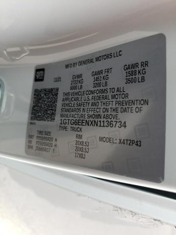 2022 GMC CANYON DEN 1GTG6EENXN1136734