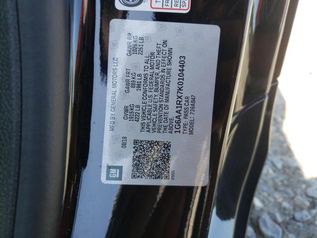 2019 CADILLAC ATS 1G6AA1RX7K0104403