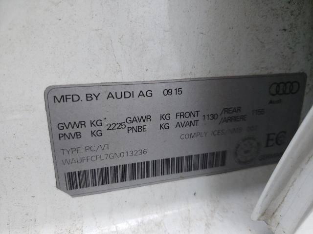 2016 AUDI A4 PROGRES WAUFFCFL7GN013236