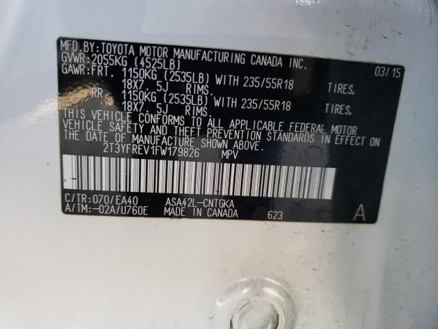2015 TOYOTA RAV4 LIMIT 2T3YFREV1FW179826