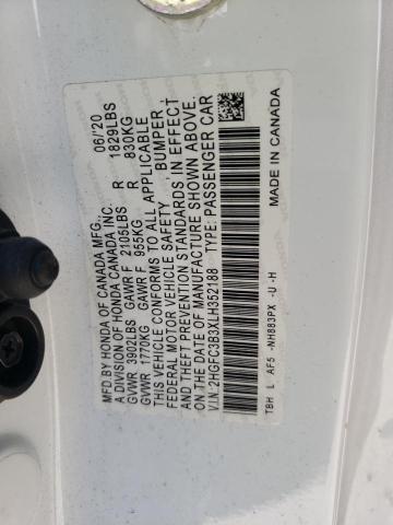 2020 HONDA CIVIC EX 2HGFC3B3XLH352188