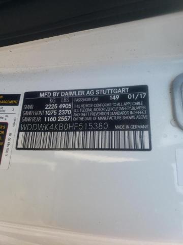 2017 MERCEDES-BENZ C WDDWK4KB0HF515380