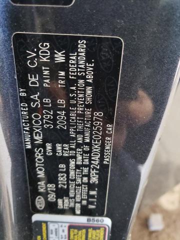 2019 KIA FORTE FE 3KPF24ADXKE025978