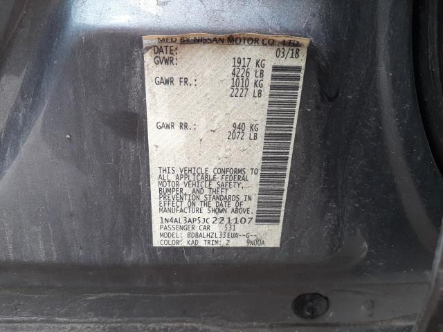 2018 NISSAN ALTIMA 2.5 1N4AL3AP5JC221107