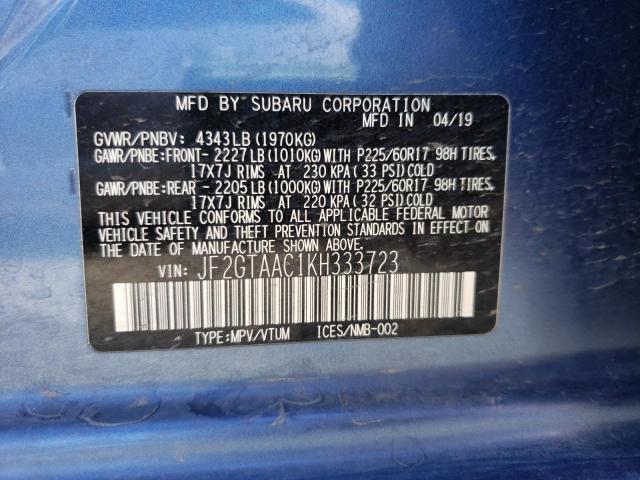 2019 SUBARU CROSSTREK JF2GTAAC1KH333723