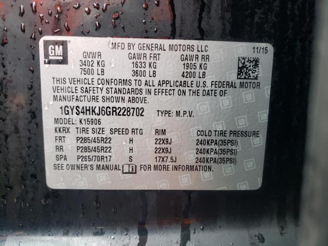 2016 CADILLAC ESCALADE E 1GYS4HKJ6GR228702
