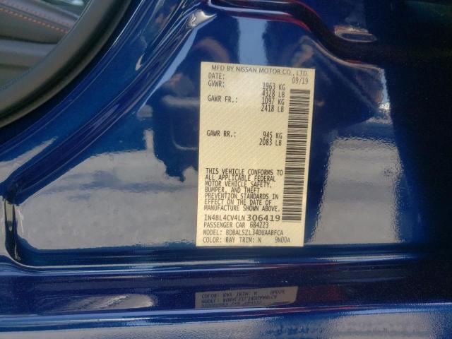 2020 NISSAN ALTIMA SR 1N4BL4CV4LN306419