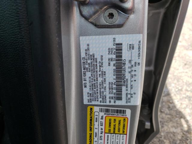2020 FORD FUSION TIT 3FA6P0D91LR174815