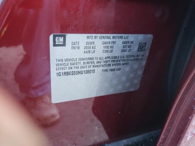 2017 CHEVROLET VOLT PREMI 1G1RB6S50HU108015