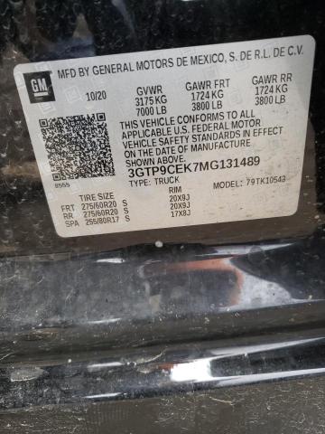 2021 GMC SIERRA K15 3GTP9CEK7MG131489