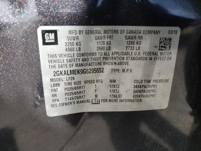 2016 GMC TERRAIN SL 2GKALMEK9G6295652