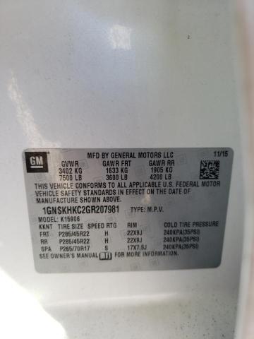 2016 CHEVROLET SUBURBAN K 1GNSKHKC2GR207981