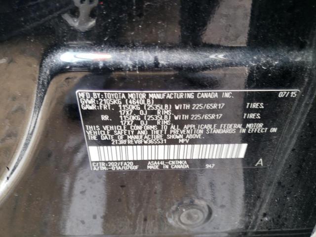 2015 TOYOTA RAV4 XLE 2T3RFREV8FW365531