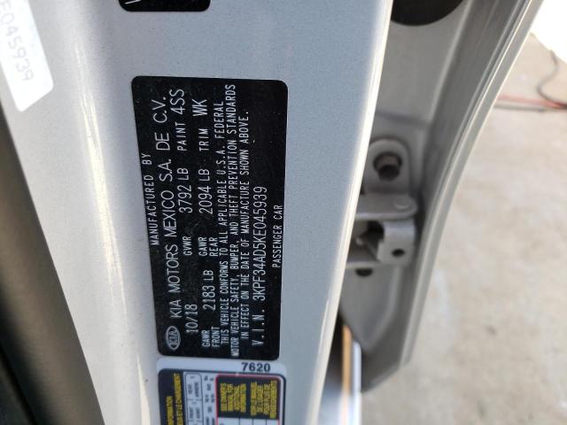 2019 KIA FORTE GT L 3KPF34AD5KE045939