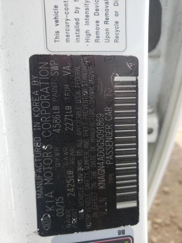 2016 KIA OPTIMA HYB KNAGN4AD0G5091869