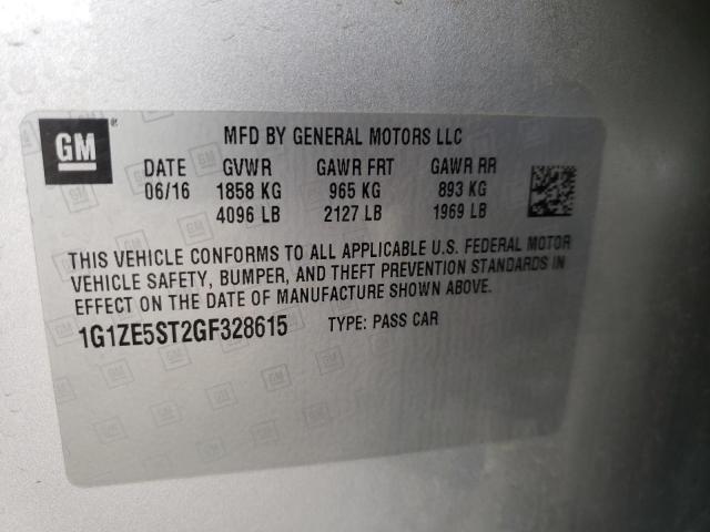 2016 CHEVROLET MALIBU LT 1G1ZE5ST2GF328615