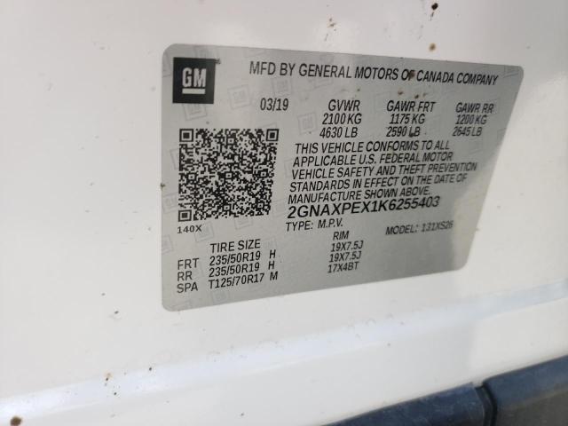 2019 CHEVROLET EQUINOX PR 2GNAXPEX1K6255403