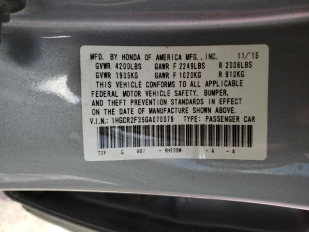2016 HONDA ACCORD LX 1HGCR2F35GA070079