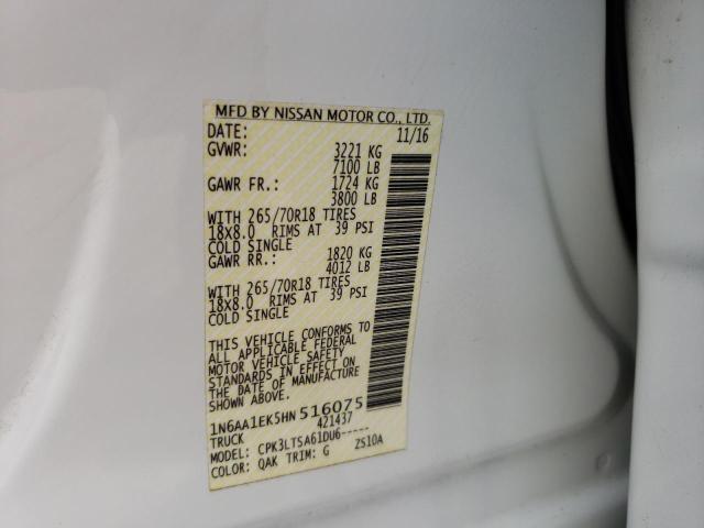 2017 NISSAN TITAN S 1N6AA1EK5HN516075