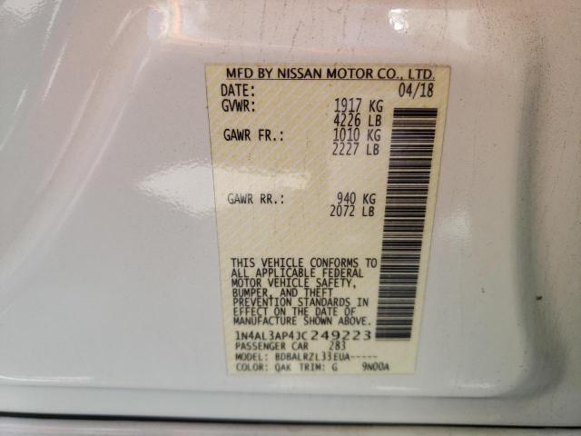 2018 NISSAN ALTIMA 2.5 1N4AL3AP4JC249223