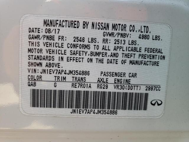 2018 INFINITI Q50 LUXE JN1EV7AP4JM354886